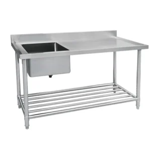 700mm Round Tube Work Bench With Center Sink