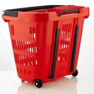 supermarket plastic-baskey-shopping-trolley-